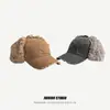 Gorro de Felpa de Color Sólido Estilo Americano con Protección para las Orejas Invierno Unisex Retro Coreano Gorro de Piloto Moderno Fresco Cálido Gorro de Esquí