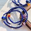 Diseño Guofeng Vintage Lapis Lapis Natural Lapis Cuentas Bebé Amatista Amatista Fantasma Pulsera Pulsera Multicírculo