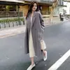 Abrigo de Tweed de Longitud Media por Encima de la Rodilla Otoño/Invierno 2025 para Mujer, Estilo Británico de Alta Gama para Mujeres Pequeñas, Abrigo de Lana de Moda