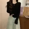 Outono Inicial Novo Design Sensação Ins Slimming Gola Redonda Camada Base Roupa Íntima 2027 Outono Retrô Ombro Normal Manga Longa Camiseta Feminina