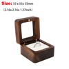 Caja de Madera Maciza para Pendientes de Mujer, Anillos, Joyero de Almacenamiento y Regalo, Nogal Negro Exclusivo Transfronterizo para Regalos de Enamorados Logo