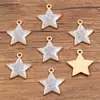 Polvo de Cebolleta DIY Joyería de Aleación Accesorios Pequeños Dorado KC Esmalte Goteo de Aceite Encanto Corazón de Amor Estrella de Cinco Puntas Luna Colgante con Brillo