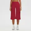 Leggings de Yoga Cepillados de Cintura Alta Pantalones de Pierna Ancha de Siete Puntos Chal Moldeador de Cuerpo Camisola Sujetador Conjunto de Cuatro Piezas
