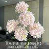Nueva Hortensia de Madera Verde Flor Artificial Hortensia de Madera de Cinco Cabezas Bola de Nieve Blanca Boda Decoración Suave Arreglo Floral Paisajismo Flor Artificial