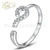 Moda de personalidad coreana anillo creativo microincrustado pregunta de confesión de amor femenina anillo de apertura joyería de nicho al por mayor