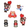 Lixin bordado computarizado logo oso de dibujos animados Zhang Zai accesorios para ropa accesorios para equipaje parche adhesivo para planchar pegatinas de tela