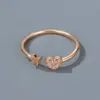 Anillo Abierto de Mariposa Dinámico de Gama Alta Versátil de Lujo de Nicho para Mujer, Anillo de Dedo Índice de Mariposa de Diseño de Moda Personalizado al por Mayor