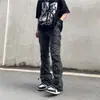 Pantalones Casuales Rectos Plisados Estilo High Street para Hombre, Diseño de Marca de Moda con Cordón, Corte Holgado, Pantalones Largos Ligeramente Acampanados para Primavera y Otoño