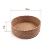 Cesta de pan transfronteriza, cesta de almacenamiento de escritorio, cesta tejida de pasto marino para snacks y frutas de escritorio, juego de cestas de almacenamiento tipo bandeja para baño