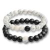 Pulsera Transfronteriza Europea y Americana Moda Piedra de Vesícula Biliar Negra Turquesa Piedra Ojo de Tigre Pulsera de Cuentas para Hombre Espaciador Pulsera de Cuentas Puras Pulsera