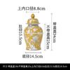 Tarro Amarillo General con Tapa Jarrón de Cerámica Cocción a Alta Temperatura Adornos Decorativos Hidropónicos Cerámica de Sentido Avanzado Joyería de Cerámica