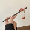 Grampo elegante e versátil de ginkgo para cabelos finos, grampo em U de nicho para a parte de trás da cabeça, grampo em forma de crescente