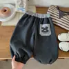 Calça de Moletom Estilo Coreano Infantil 2026 Primavera Nova Cartoon para Meninos Versátil Malha Calça Estilosa Caimento Solto para Bebês