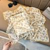 Pañuelo de Seda 70*70 Chifón de Seda Estampado Floral Pañuelo 100% Seda de Morera para Mujer, Pañuelo Cuadrado Pequeño para Atar Bolsos, Venta al por Mayor, Estilo Fresco y Dulce