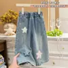 Pantalones Vaqueros de Estrella Estilo Coreano Otoño Nuevo para Niñas Moda para Bebés Estilo Trendy Pantalones Casuales para Niños Ropa Elegante para Niños