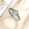 Novo Relógio de Pulso Feminino Nicho Trendy Casual Versátil Mostrador Redondo Pulseira de Aço Quartzo