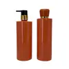 Botella de loción de 400 ml tipo dispensador hombro plano cilíndrica botella de plástico PET botella de champú botella de loción para el hogar venta al por mayor