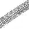 Venda Direta de Fábrica Transfronteiriça Tira de Strass 4mm Borda 3 Fileiras Barra de Strass Código de Barras Acabamento de Strass Acessórios de Decoração DIY Roupa Sapato Vestido