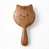 Pente de Sândalo Dourado DingTalk Pente Massageador Pente de Gato Cartoon Criativo Fofo Pente Doméstico para Cabelo Longo Pente Pequeno Exquisito Dentes Grossos