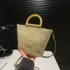 Bolsa Transversal de Palha Tecida Nova para Mulheres Primavera 2026, Bolsa de Palha Simples, Estilo Fresco da Moda Tendência, Bolsa de Mão Única