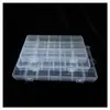 Caja de Almacenamiento Transparente 15 Compartimentos 24 Compartimentos 28 Compartimentos Caja Organizadora Contenedor de Almacenamiento de Plástico Joyería Cuentas para Bisutería Perler Beads Piezas Caja Compartimentada