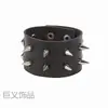 Moda Punk Gótico Estilo Calavera Remache Oscuro Retro Pareja Cuero PU Pulsera Pulsera de Pareja Venta al por Mayor