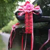 Decoraciones para coche de boda arreglos florales para coche de boda sensación de alta gama cintas para espejo retrovisor manijas de las puertas del coche decoración para coche de boda del copiloto venta al por mayor