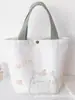 Bolsa de Lona Pintada à Mão Bolsa de Compras e Armazenamento para Passeios Bolsa de Mão Casual Portátil Bolsa de Presente Fofa de Desenho Animado Imprimível