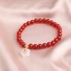 Nueva pulsera de estilo chino que combina con todo, de ónix rojo, Duobao, con colgante de flor de durazno, pulsera de cristal, viento nacional, explosiones en vivo, Tiktok