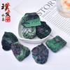 Piedra cruda roja y verde de grano grande, piedra cruda de cristal, piedra desnuda, espécimen mineral, piedra de aromaterapia, fabricantes de piedras de expansión al por mayor