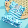Ropa para Perro Estilo Princesa Falda de Tirantes Rayada para Gato Vestido para Gato Ropa para Mascota Teddy Suministros para Perro Fadou
