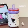Taza Termo de Acero Inoxidable 316 para Niñas, Aspecto de Alta Calidad, Dibujos Animados, Portátil, Estudiante, Nicho, Taza de Agua Linda