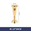 Candelabro de Ferro Forjado Arranjo de Flores Adereços de Atmosfera para Restaurante Ocidental Enfeites Dourado Francês Banho de Ouro Arranjo de Flores Decoração de Casamento Suporte para Flores