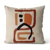 Almofada Decorativa Estampa de Linha Artística Minimalista Almofada para Sofá de Casa Almofada de Cabeceira Pedido em Lote