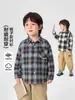 Camisa a cuadros Youou para niños, ropa de otoño, chaqueta 2026, nueva ropa para niños pequeños y niños pequeños, estilo moderno de primavera y otoño