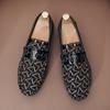 Mocasines de Verano para Hombre, Calzado Casual de Cuero Suave de Moda con Suela Blanda, Mocasines de Lujo para Hombre con Estampado en Estilo Old Money