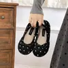 Zapatos Mary Jane de Plataforma Vintage Esponjosos para Mujer 2026 Nuevos Zapatos de Algodón Cálidos de Invierno Estilo Francés