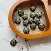 Serie Negra Retro Pájaro de Cerámica Glaseada Checo Doméstico Hojas Hechas a Mano Calco Oro Pulsera DIY Material Accesorios