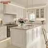Gabinetes de Madera Maciza Personalizados de Fábrica para Toda la Casa Estilo Americano Europeo Cocina Cocina con Isla Francesa Gabinetes de Cocina Estilo Crema Personalizado Integral