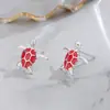 Pendientes de Tortuga con Goteo de Aceite Estilo Europeo y Americano Chu Xi para Mujer, Lindos Accesorios para el Día a Día, Circonita Microincrustada, Súper Populares