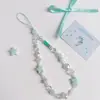 Colgante de Teléfono Móvil de Estrella de Menta de Verano Hecho en Casa Cadena de Bolas Hecha a Mano Correa Sling Cámara Colgante Fresco Estilo Nueva Tendencia