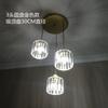 Lámpara de araña de escalera giratoria, estilo dúplex, para villa, sala de estar hueca, luz nórdica, restaurante de lujo, nueva lámpara de araña larga de cristal de múltiples cabezas china