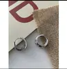 Transmissão ao Vivo Exclusiva para Brincos de Aço Inoxidável com Diamantes Laterais, Brincos de Zircônia Deslumbrantes, Acessórios de Orelha Banheados a Ouro e Prata, Joias para Piercing