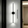 Luminária de parede plug-in para cabeceira, design minimalista, formato de tira longa, três temperaturas de cor, amigável aos olhos, para leitura, ambiente do quarto, pequena luz noturna, não requer perfuração