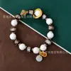 Pulseira Panjiayuan Pequim Vidro Cinza Perfumado Porcelana Corrente Palácio Sepa Feminina Masculina Porcelana Cinza Perfumada Avançada Pulseira Atacado