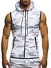 Nuevo Estilo Camuflaje Dobladillo Redondo Casual Ajustado Sin Mangas Chaleco con Capucha