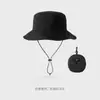 Sombrero de Pescador Portátil de Verano Bolsa de Cosméticos Sombrero Delgado Montañismo Sombrilla Circunferencia de Cabeza Grande Protección Solar Sombrero de Cubeta Hombres y Mujeres Sombrero para el Sol Hombres