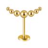 Acero inoxidable transfronterizo siete bolas labio uñas arco acero Oro Negro galvanoplastia aretes pin piercing uñas hueso de la oreja