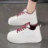 Nuevos zapatos de otoño para mujer: zapatillas blancas transpirables, estilo coreano versátiles de suela gruesa para aumentar altura, zapatillas deportivas casuales, zapatillas de papá