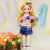 Muñeca de Cuerpo Gordo de 30 cm 6 Puntos Bjd Vestir Ropa de Bebé Simulación Muñeca Multiarticulada Casa de Juego Juguete para Niña